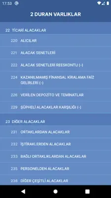 Muhasebe Hesap Kodları android App screenshot 5