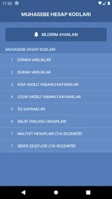 Muhasebe Hesap Kodları android App screenshot 7